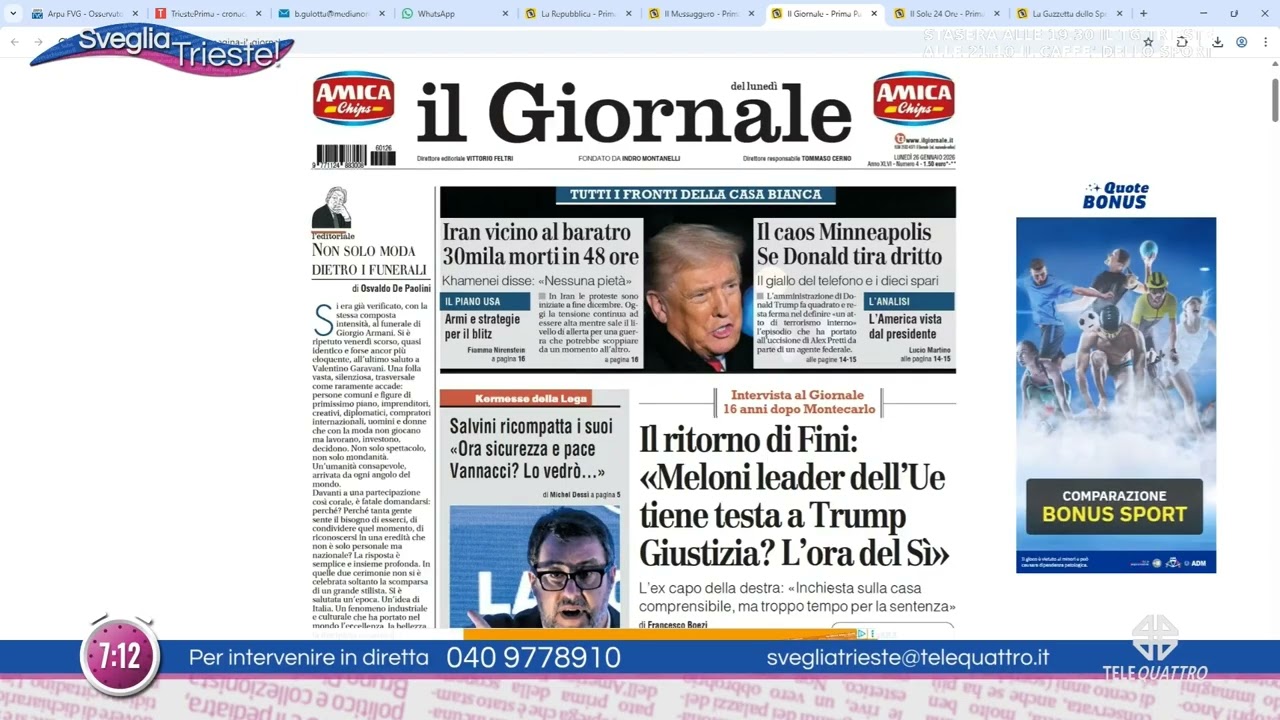SVEGLIA TRIESTE! | 26/01/2026