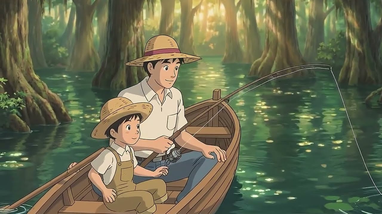 From Dawn Fishing to Evening Fireside – A Rainy Day Brought Our Family Together | Ghibli Animation