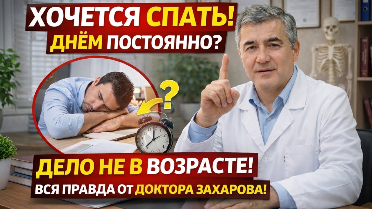 Постоянно Клонит В Сон Днём? Причина Часто НЕ В Возрасте — Лекция Доктора Захарова