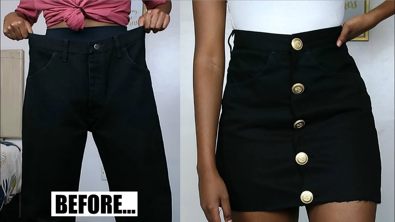 How To Turn Your Old Jeans Into A Denim Skirt! | Jeans Upcycle