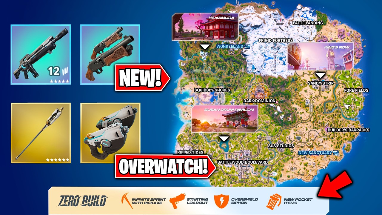 НОВОЕ ГИГАНТСКОЕ обновление FORTNITE! (6-й слот вызова, отсутствие урона от падения, Overwatch и ...