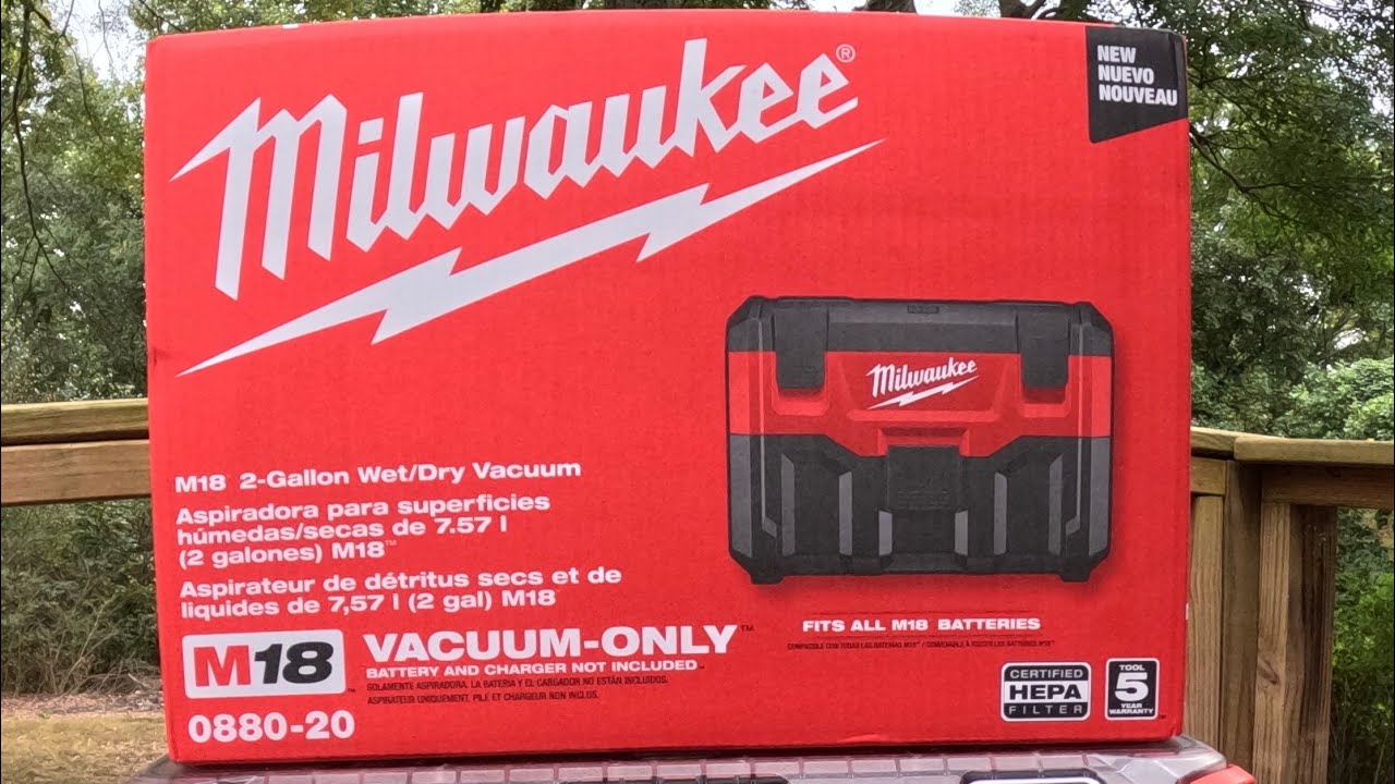 Milwaukee 2 gallon vacuum unboxing and test