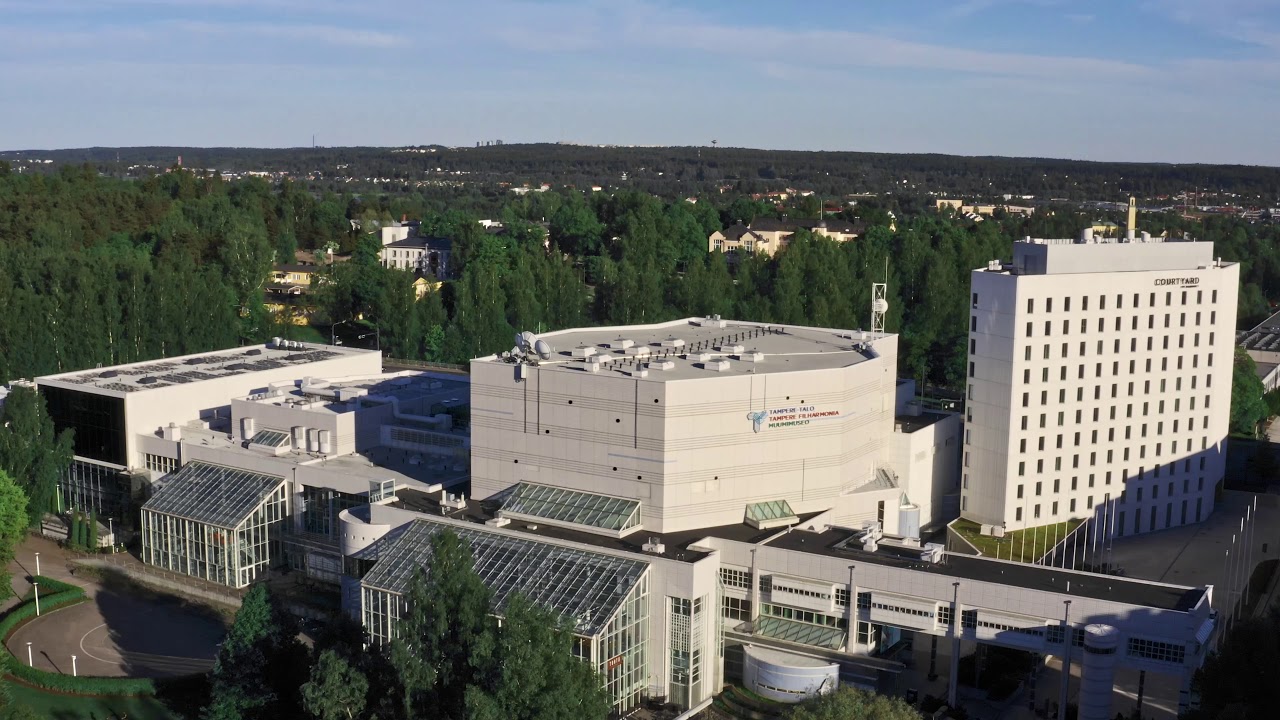 Drone video 4k / Tamperetalo -Sorsapuisto - Kaleva / Tampere Finland