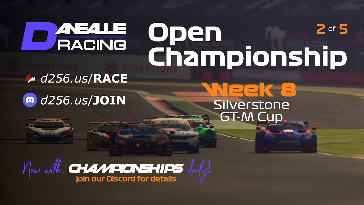 d256.us/RSS Silverstone GT-M Cup | Danealue.com 2026 Week 8 GT-M Phase 2 Championship | 2 of 5