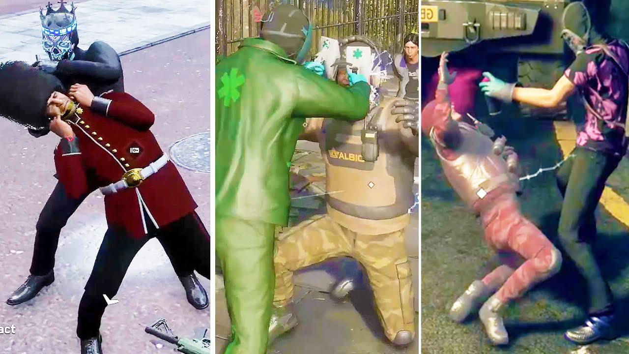 Watch Dogs Legion - All Takedowns, Executions & Melee Combat (Watch Dogs 2020)