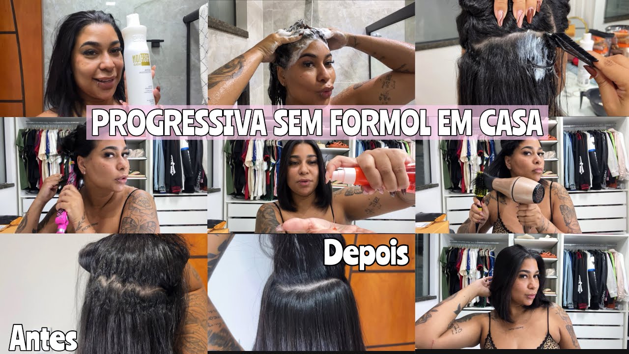RETOQUEI A PROGRESSIVA SOZINHA EM CASA| Passo a passo completo+ antes e depois| Usei a FASHION GOLD✨