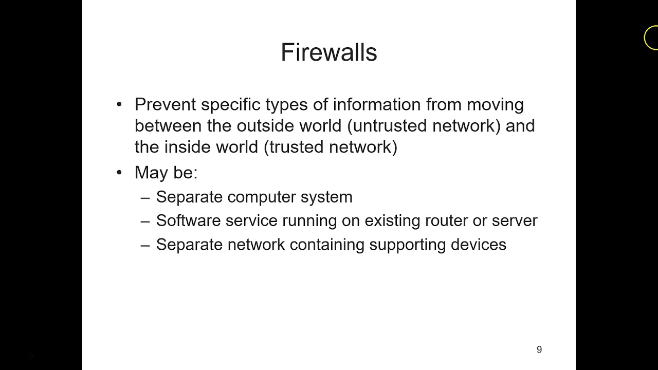 Security Technology Firewalls and VPNs Ch6 Part I