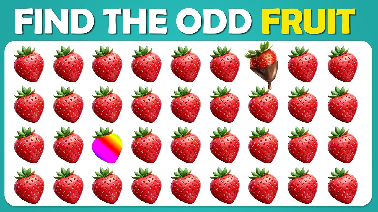 Find the Odd One Out -  Fruit Edition! 🤩🍓Easy, Medium, Hard - Ultimate Levels | The Quiz Nova