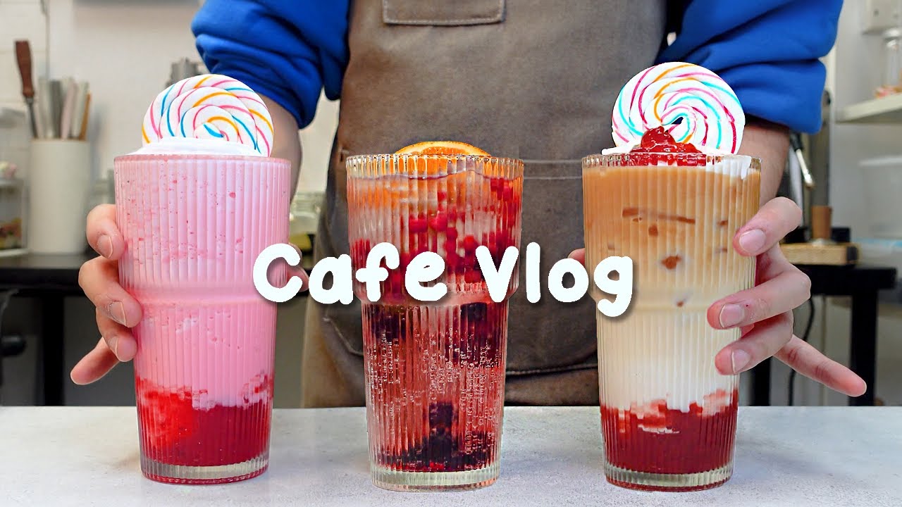 🌻지치고 힘들 땐 음료 ASMR로 힐링해요/주중의 여유로움/2시간 모음🌈2 Hours Vlog/Cafe Vlog/ASMR/Tasty Coffee