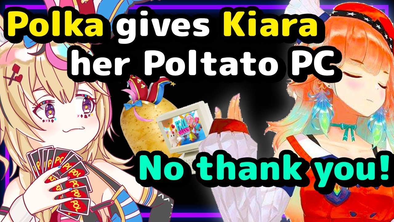 【ENG Sub】Takanashi Kiara - Polka gives Kiara her Poltato PC