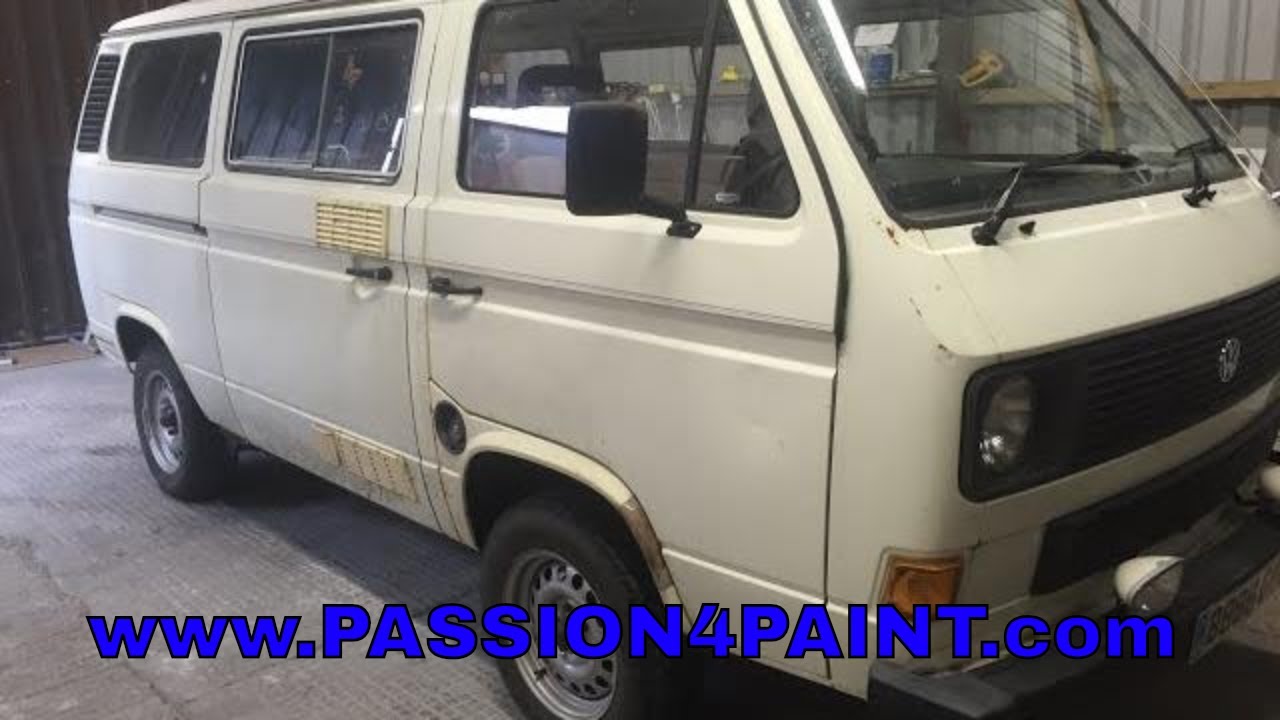 Часть 1 — Перекраска/перекраска Volkswagen T25 Caravelle, этап нанесения толстослойной грунтовки