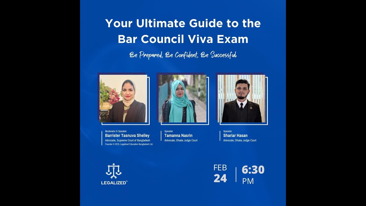 Webinar on Bar Council Enrollment VIVA VOCE Exam of Subordinate Court, 2024