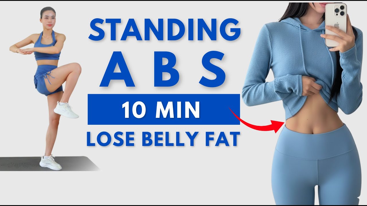 10 MIN STANDING ABS WORKOUT🔥Get Ab Lines & Slim Waist - No Jumping, No Squats, No Lunges | Emma Fit