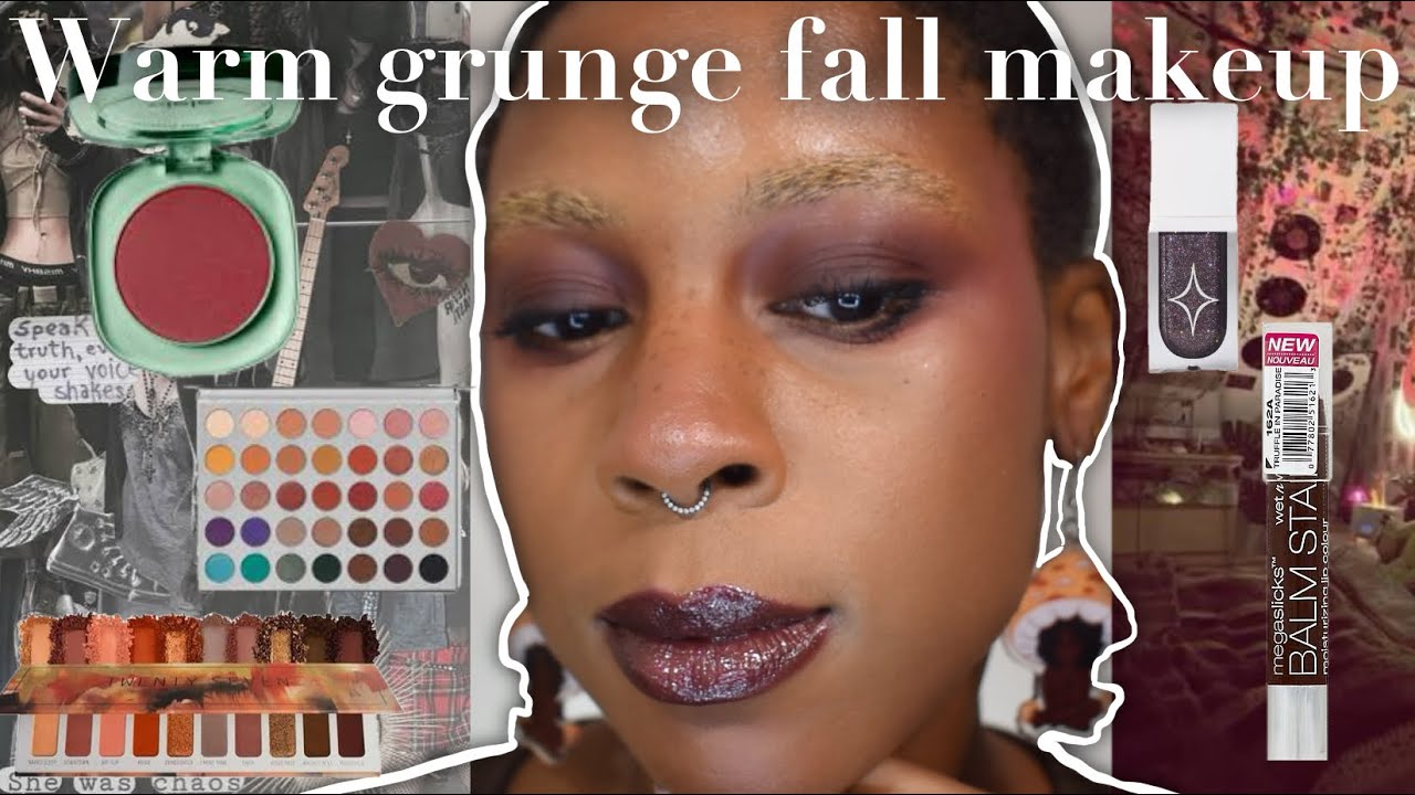 Smoky soft grunge fall makeup tutorial🍂