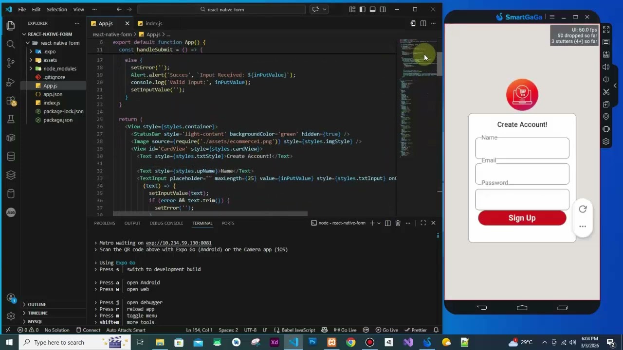 react native form tutorial for beginners 2026