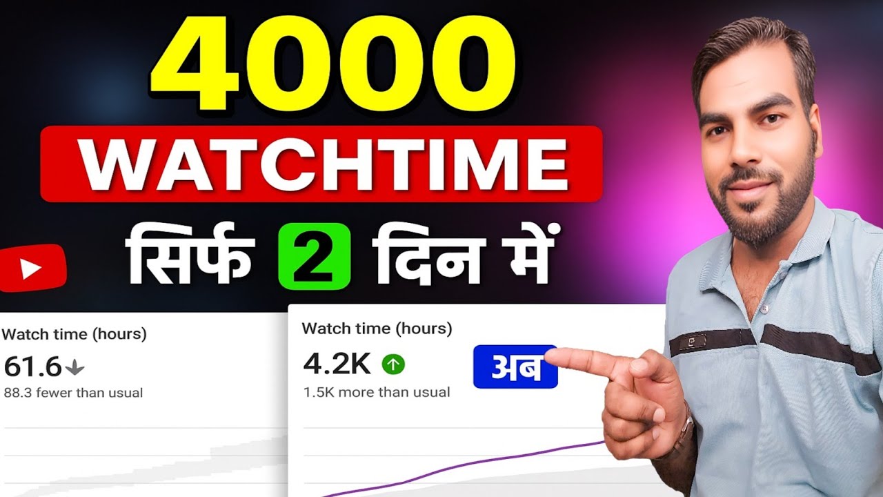 4000 House  Watchtime Kaise Pura Kare || Watch Time Kaise Badhaye | कैसे जल्दी पूरा करें Watchtime 