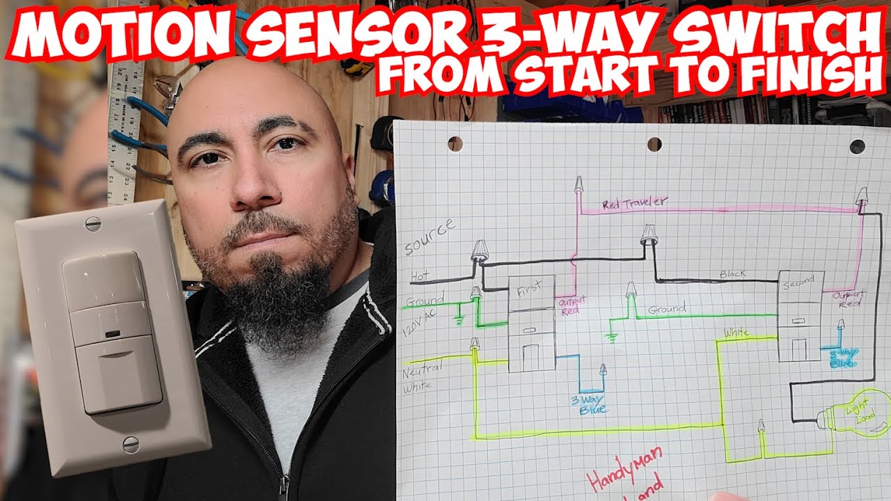 Motion Sensor 3 Way Switch From Start To Finish