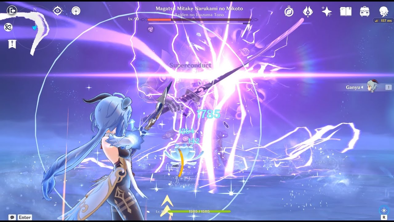 Genshin Impact: Raiden Boss Fight - Solo Ganyu [No Food, No Damage*]