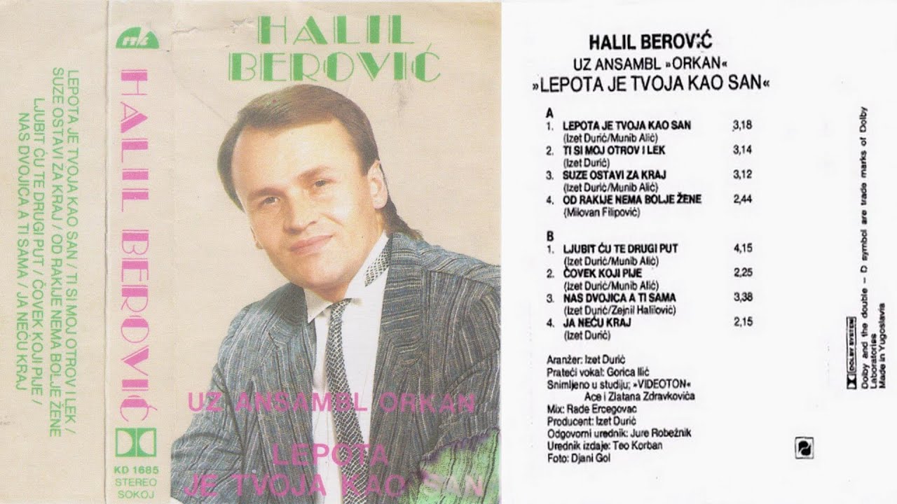 Halil Berović  Nas dvojica a ti sama - Prvi muzički album - 1988 - Audio