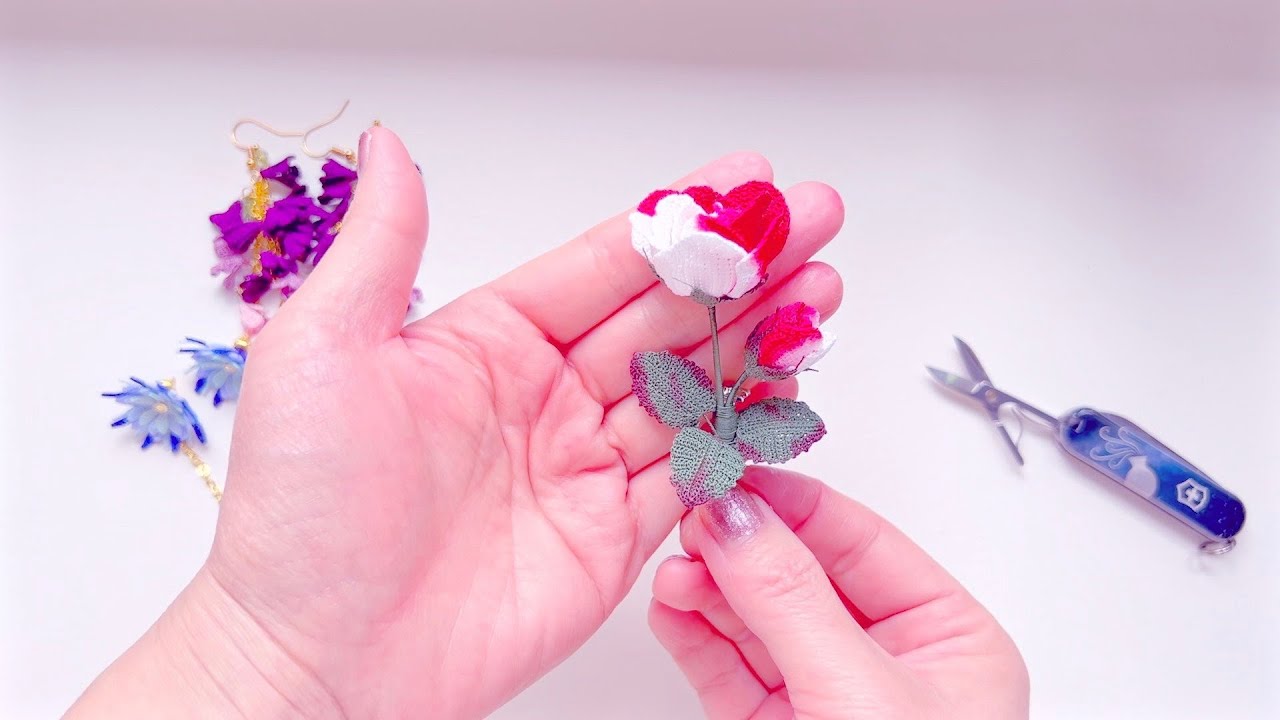Micro Crochet Rose Brooch Tutorial (Part 1) 🌹| Layer 1 & 2 Petals | Valentine’s Day Jewelry#crochet