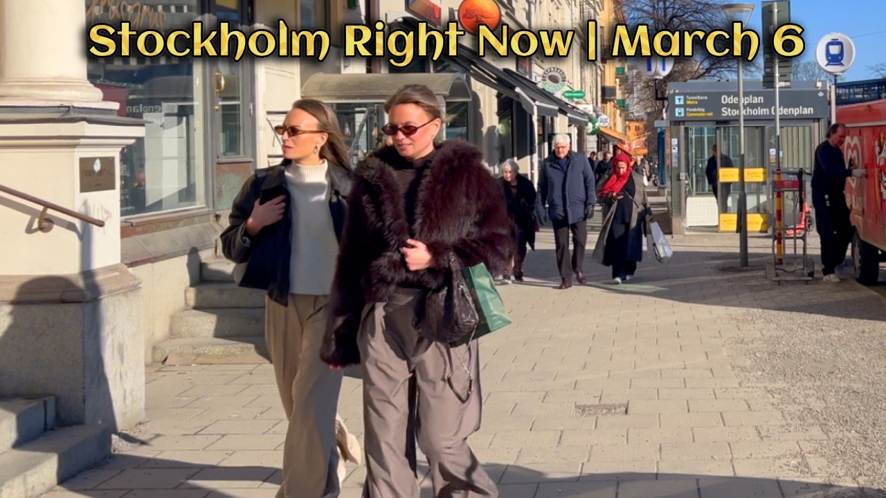 Stockholm Right Now &ndash; March 6 | 4K City Walk