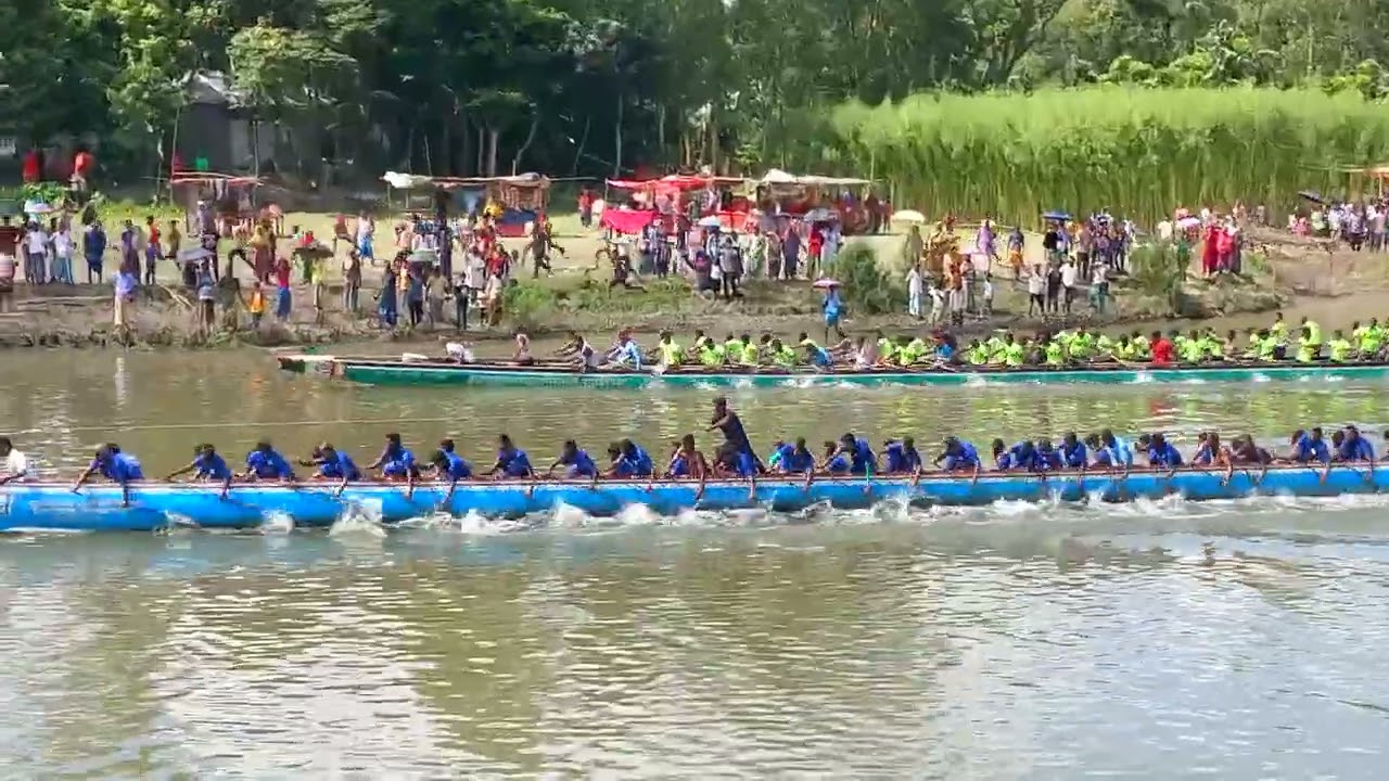 গাইবান্ধা জেলা ঘাগট  নদী  ভেড়ামারা ব্রিজ নৌকা খেলা 