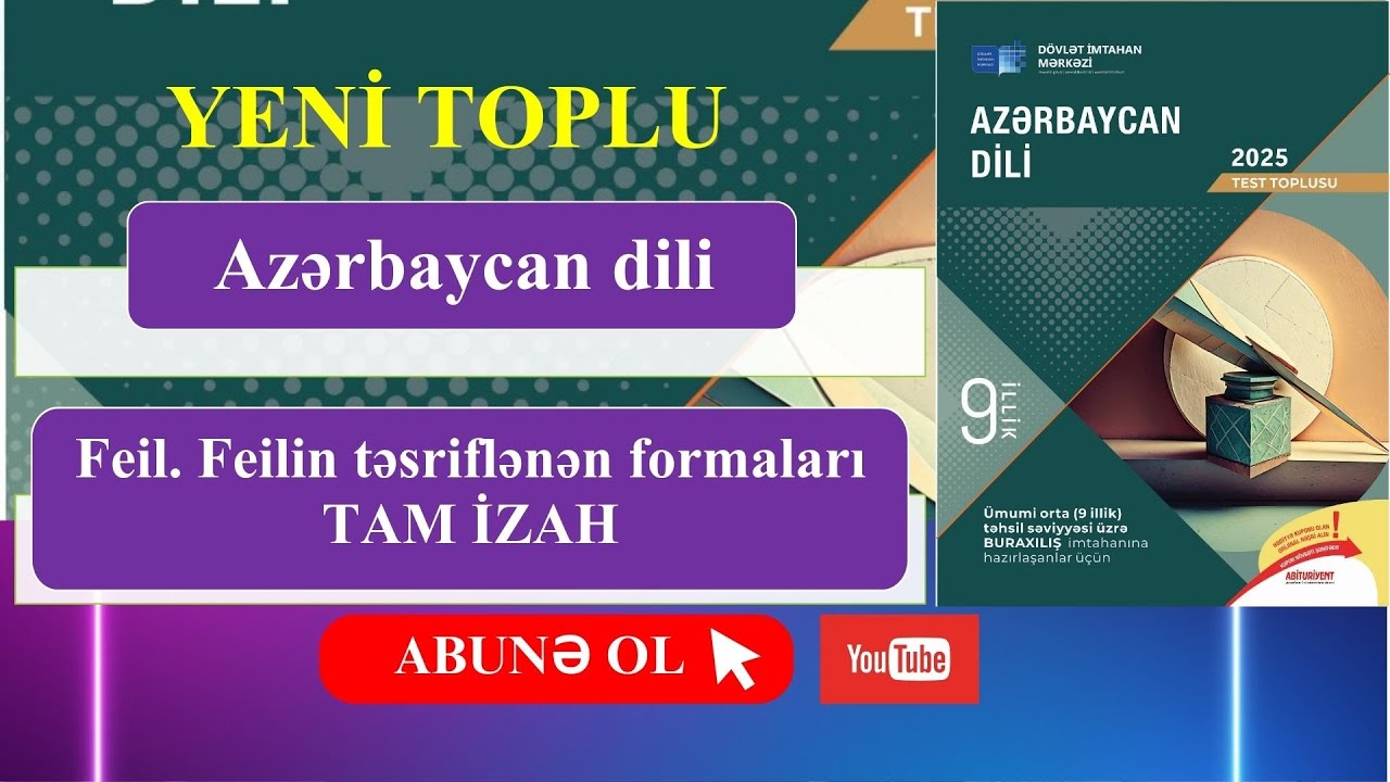 Feil | 9 illik Azərbaycan dili test toplusu 2025 | DİM Azərbaycan dili toplusu #azərbaycandili