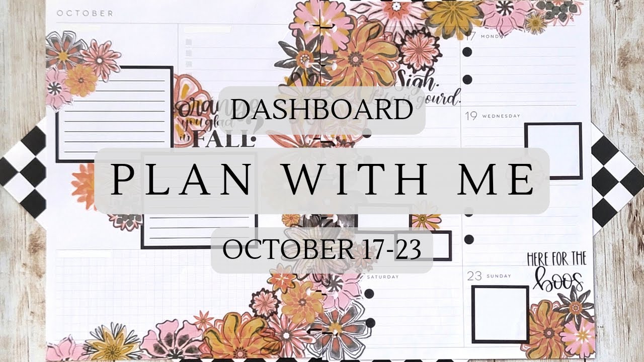 Plan With Me | The Happy Planner | Dashboard | October 17-23