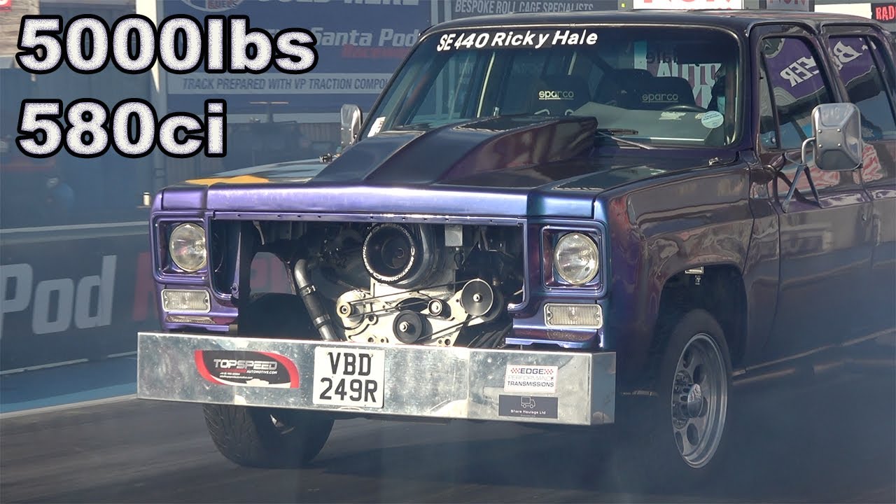 DRAG RACING A TRUCK THE SIZE OF A HOUSE - 5000lbs CHEVY C30 CREW CAB