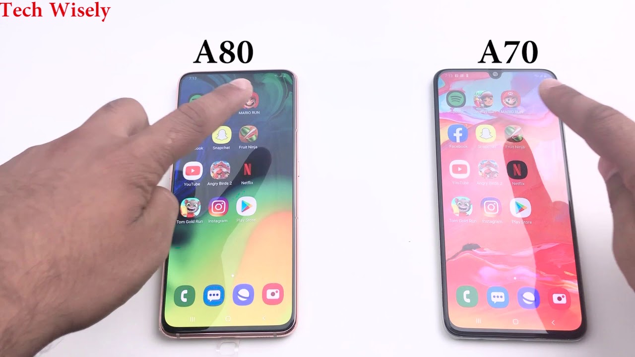 SAMSUNG A70 vs A80 Speed Test