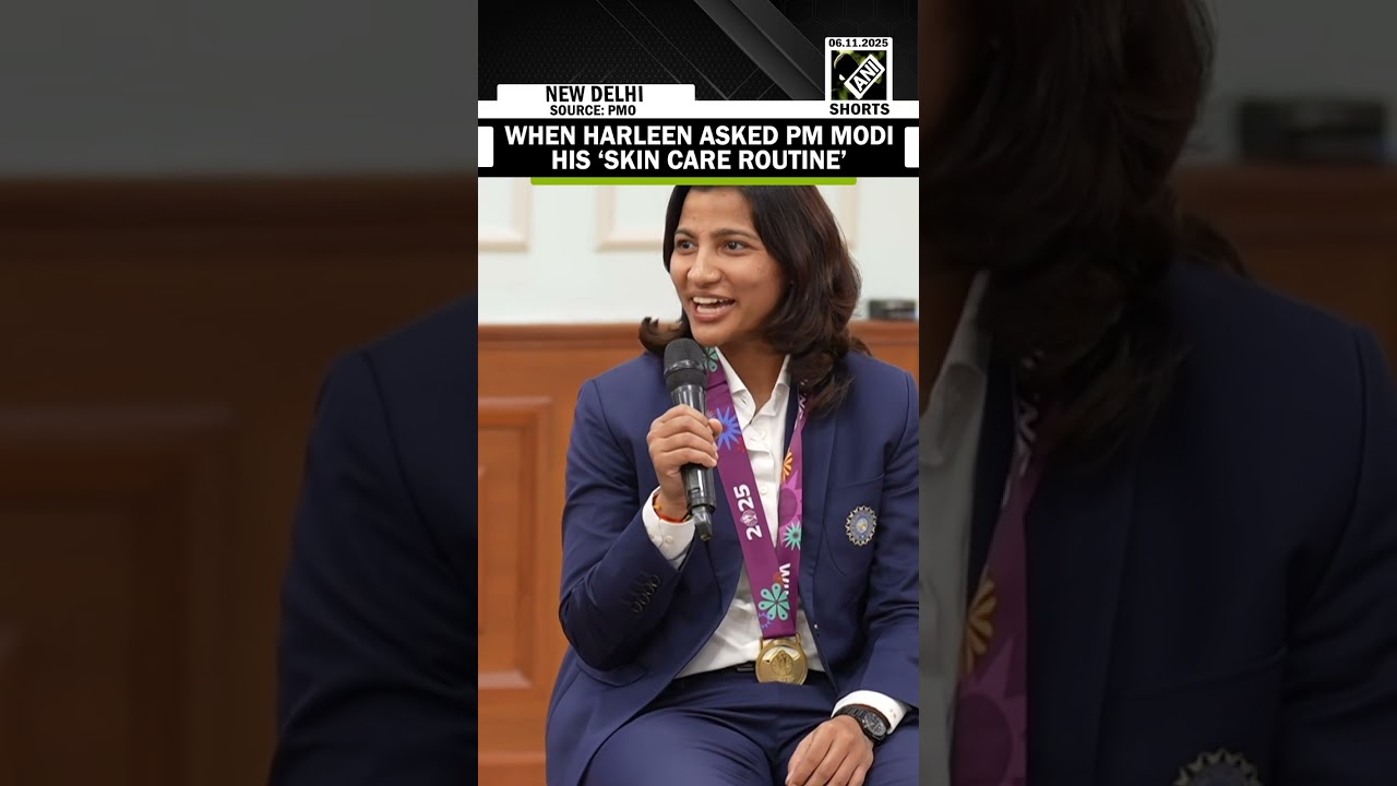 &ldquo;Aap bahut glow karte ho&hellip;&rdquo; PM Modi left in splits over Harleen Kaur&rsquo;s &lsquo;skin care routine&rsquo; question
