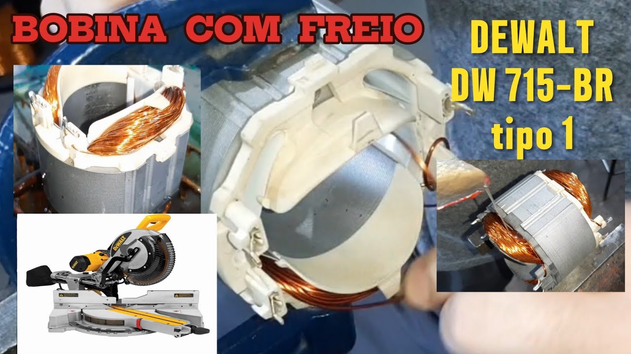 COMO REBOBINAR UMA BOBINA COM FREIO SERRA ESQUADRIA DEWALT
