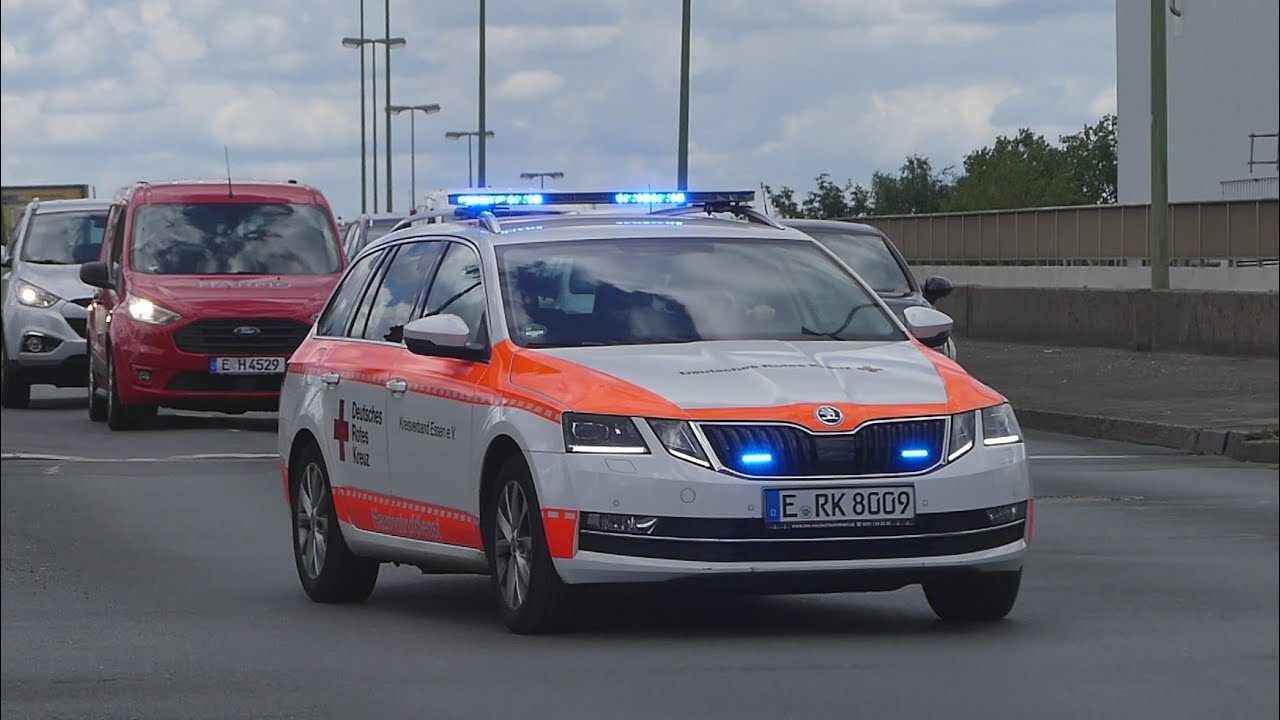 [Hausnotruf / Organtransport] PKW von DRK KV Essen auf Alarmfahrt | Technohorn