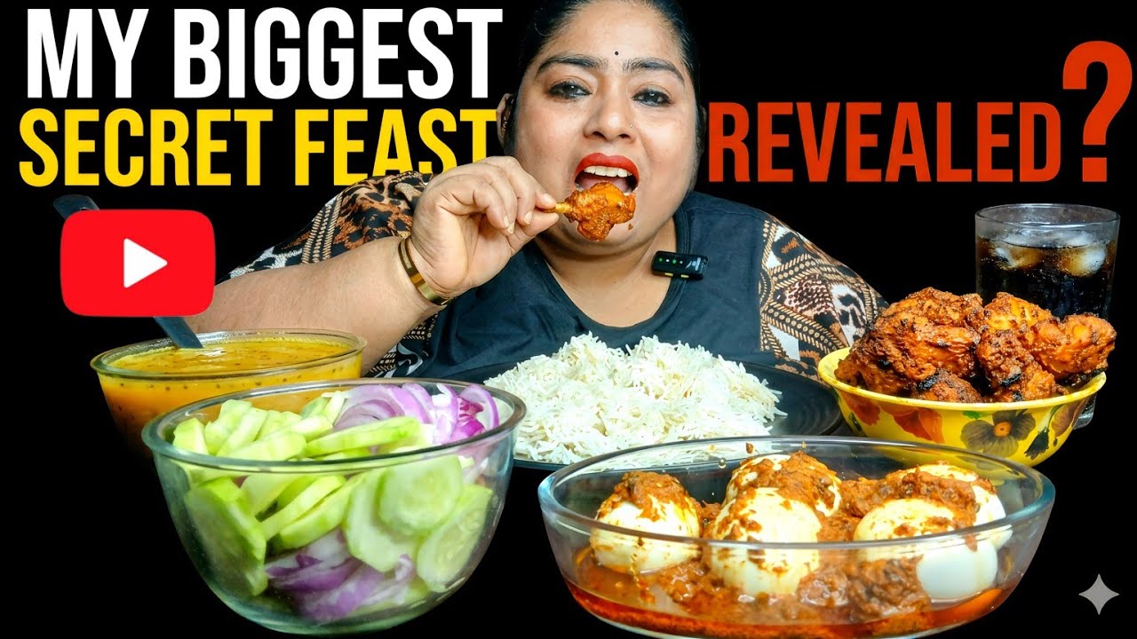 EATING Tandoori Rabbit Meat, Dal Rice & Crispy Onions 🥗 | Deep Eating Sounds |