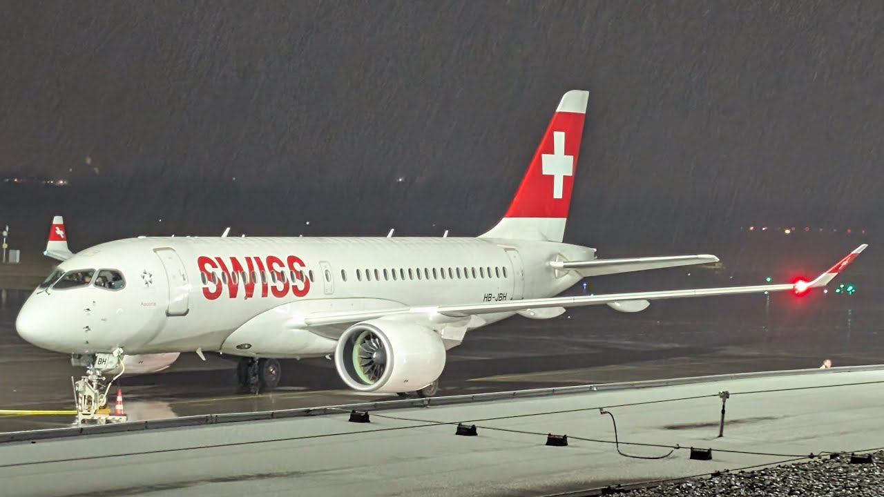 Swiss Airbus A220-100 | Abflug nach Zürich