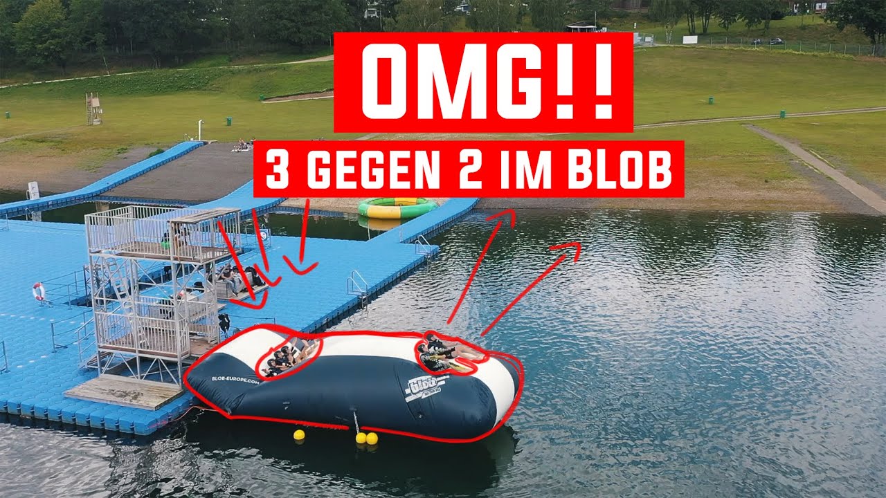 Zu zweit aus dem Blob?? Blobbing Action am Biggesee