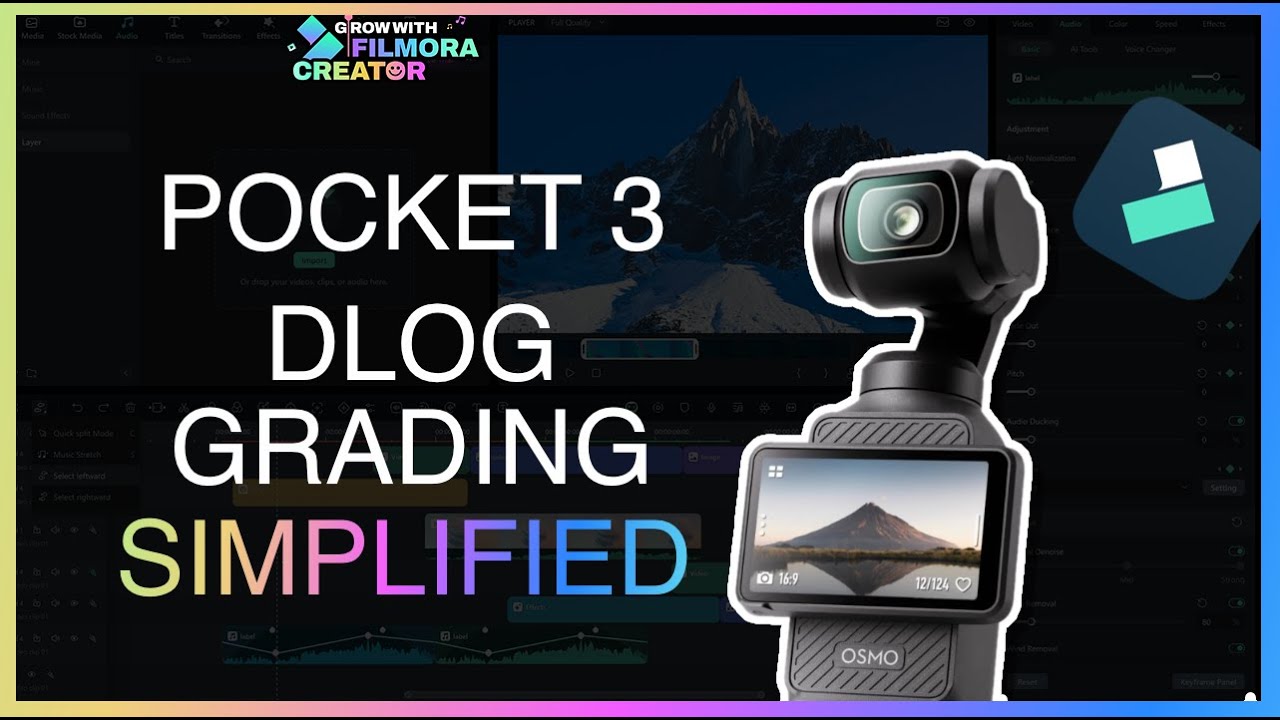 Как выполнить цветокоррекцию Pocket 3 Dlog в Wondershare Filmora