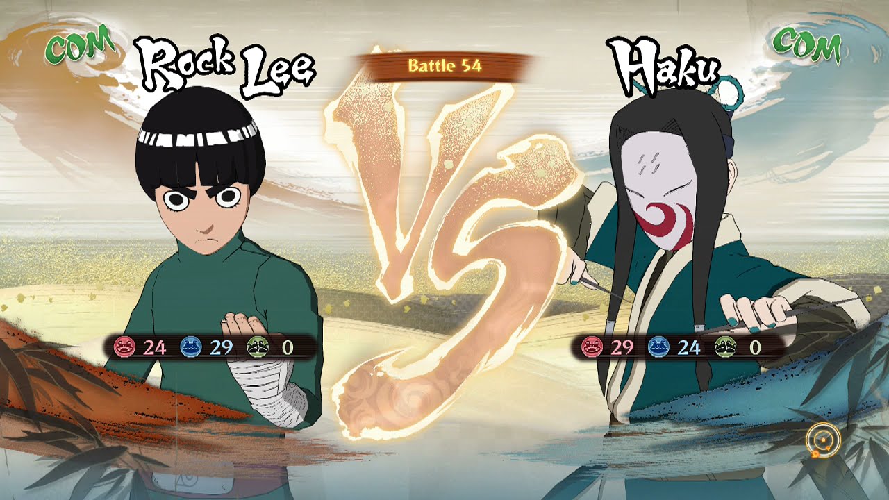 Naruto Shippuden: Ultimate Ninja Storm 4, Rock Lee (Young) VS Haku!