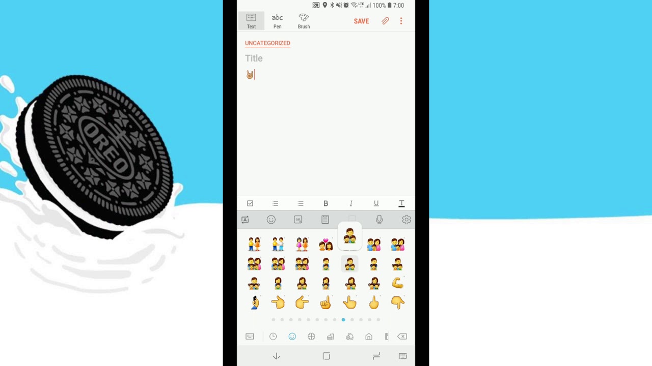 New s8 Oreo Beta Emoji
