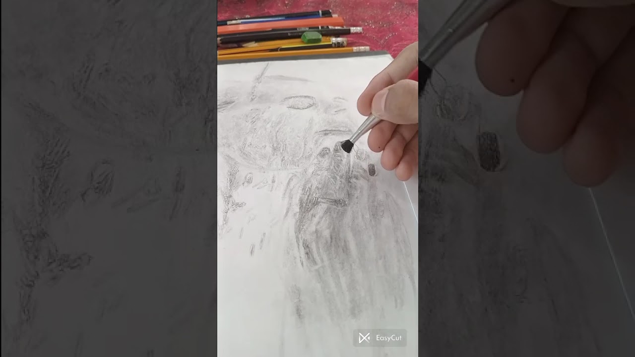 Action Drawing: Model Under Rain