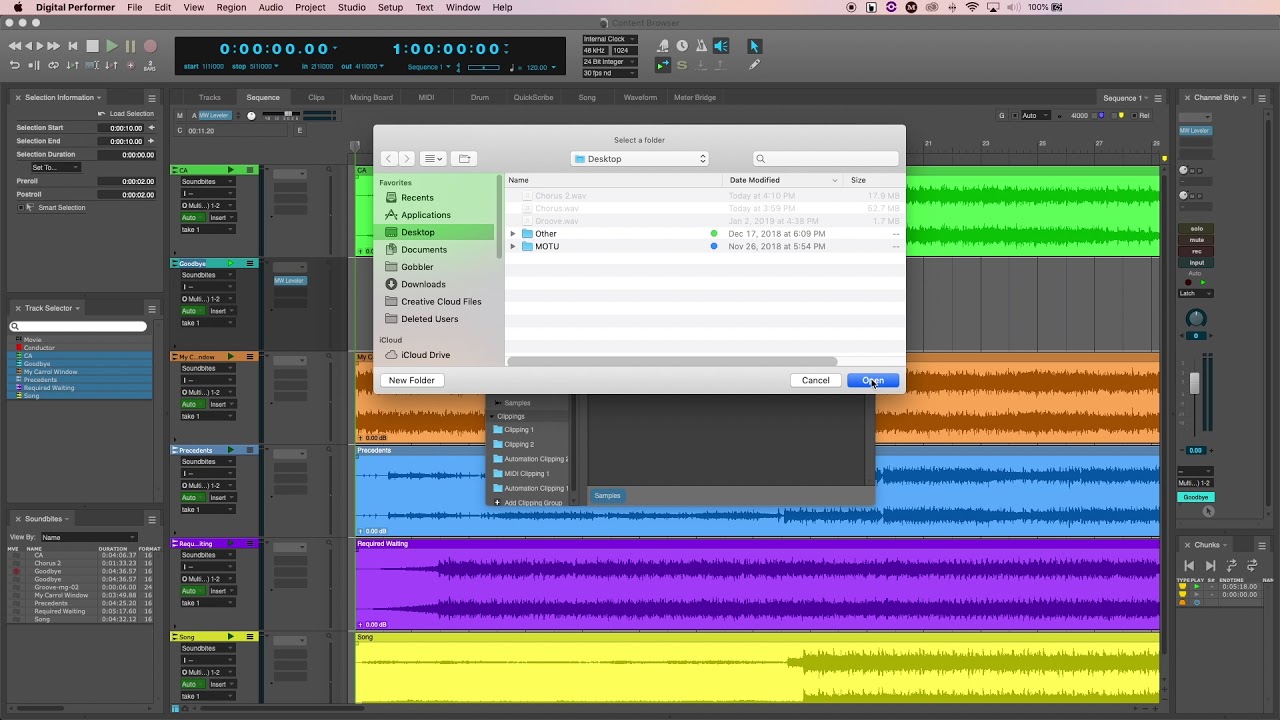 MOTU Digital Performer 10 – Der neue Content Browser