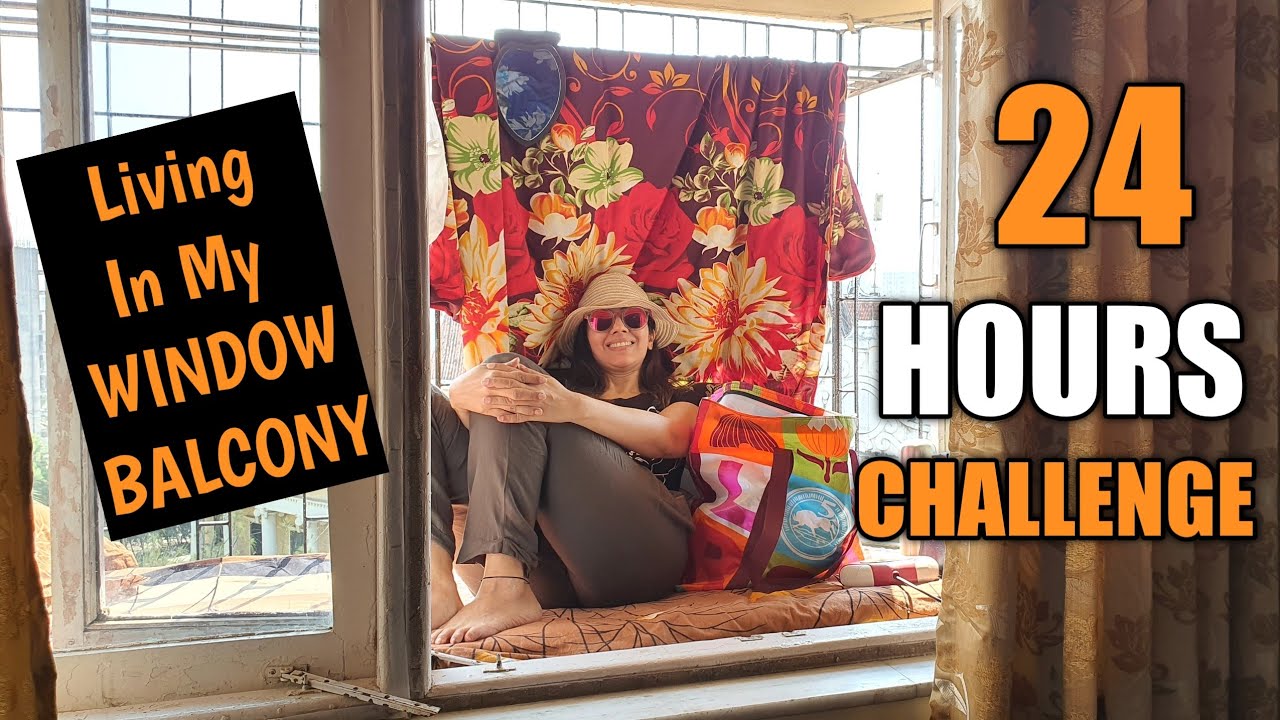 Living In My Balcony For 24 HOURS Challenge | Did I Survive It😶
