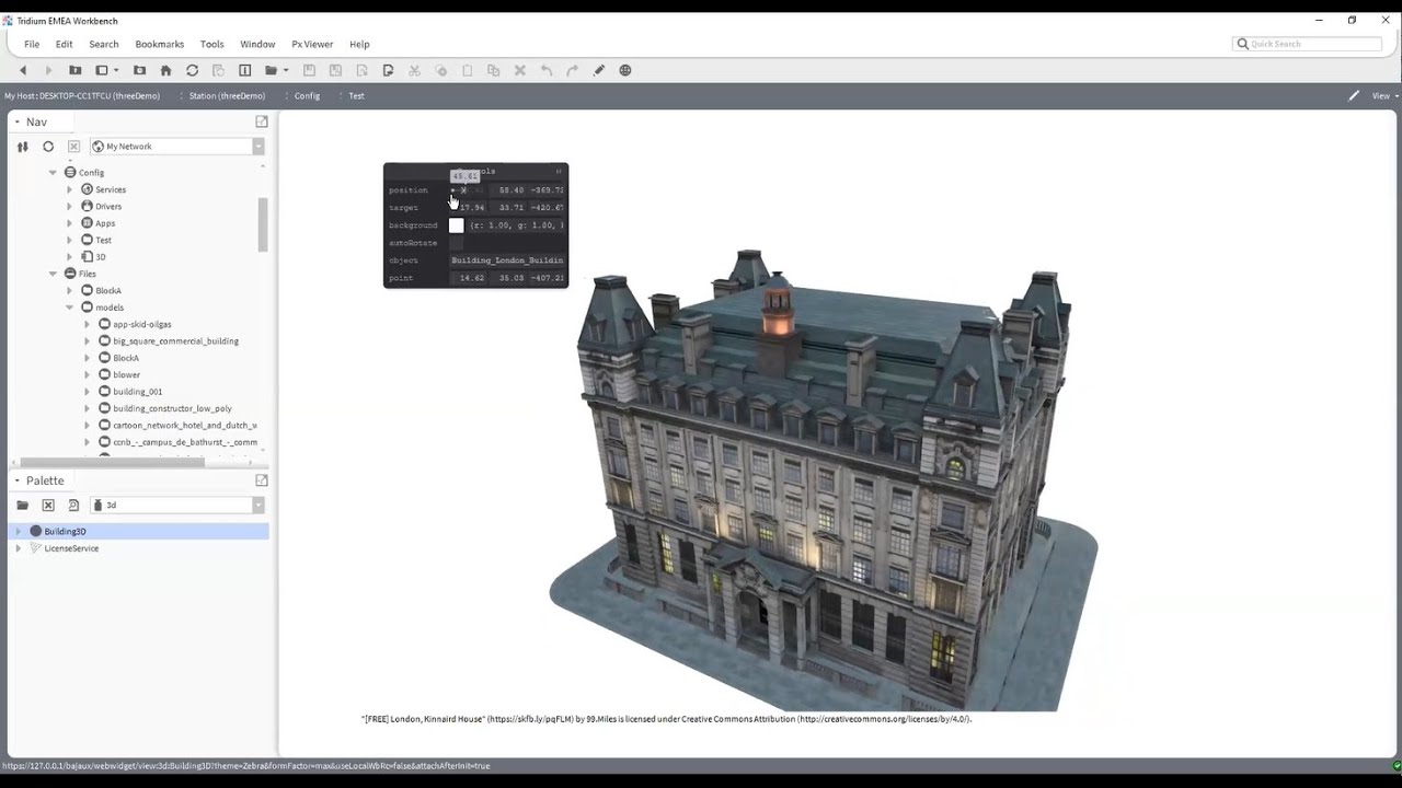 3D Widget for Tridium Niagara