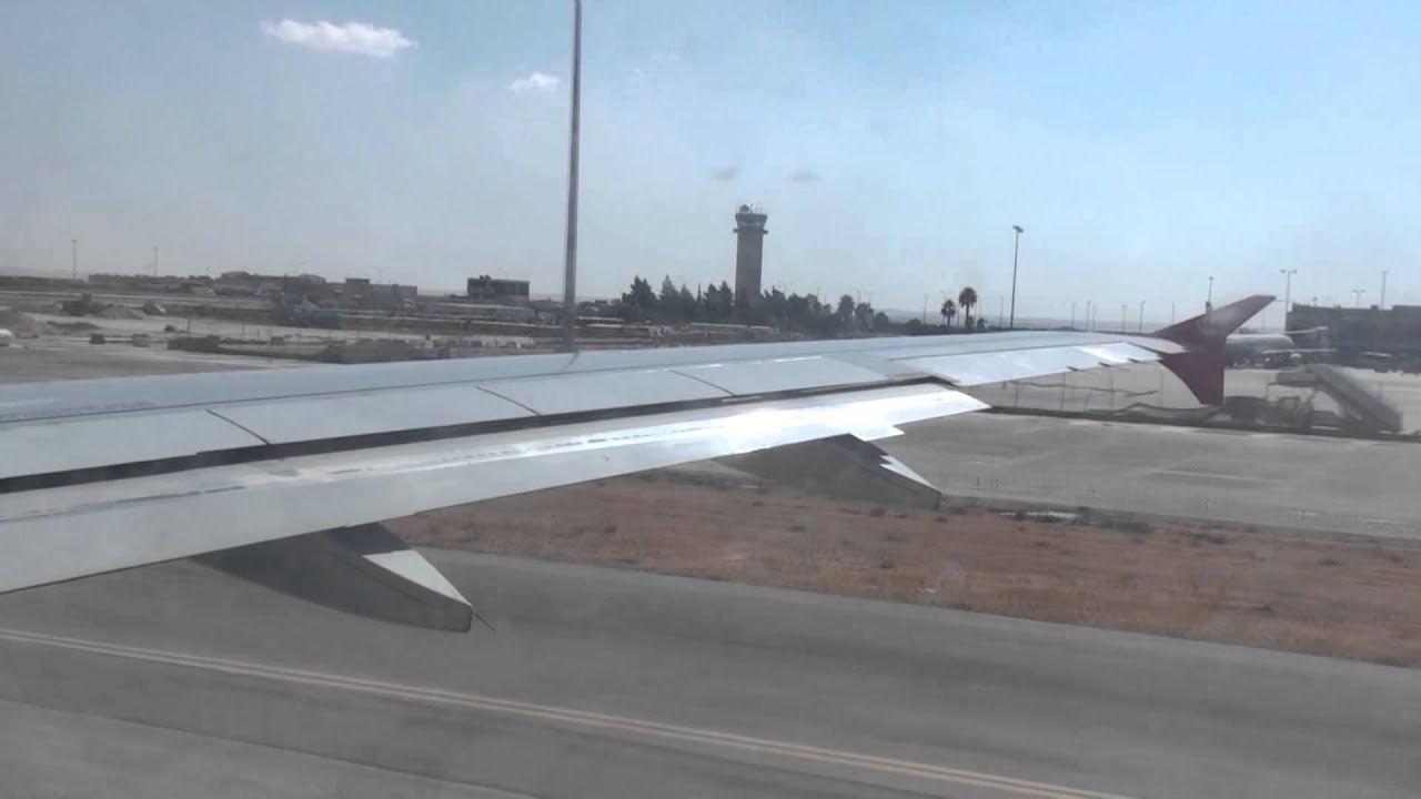 Royal Jordanian - Take-off Amman Queen Alia Airport Airbus A319