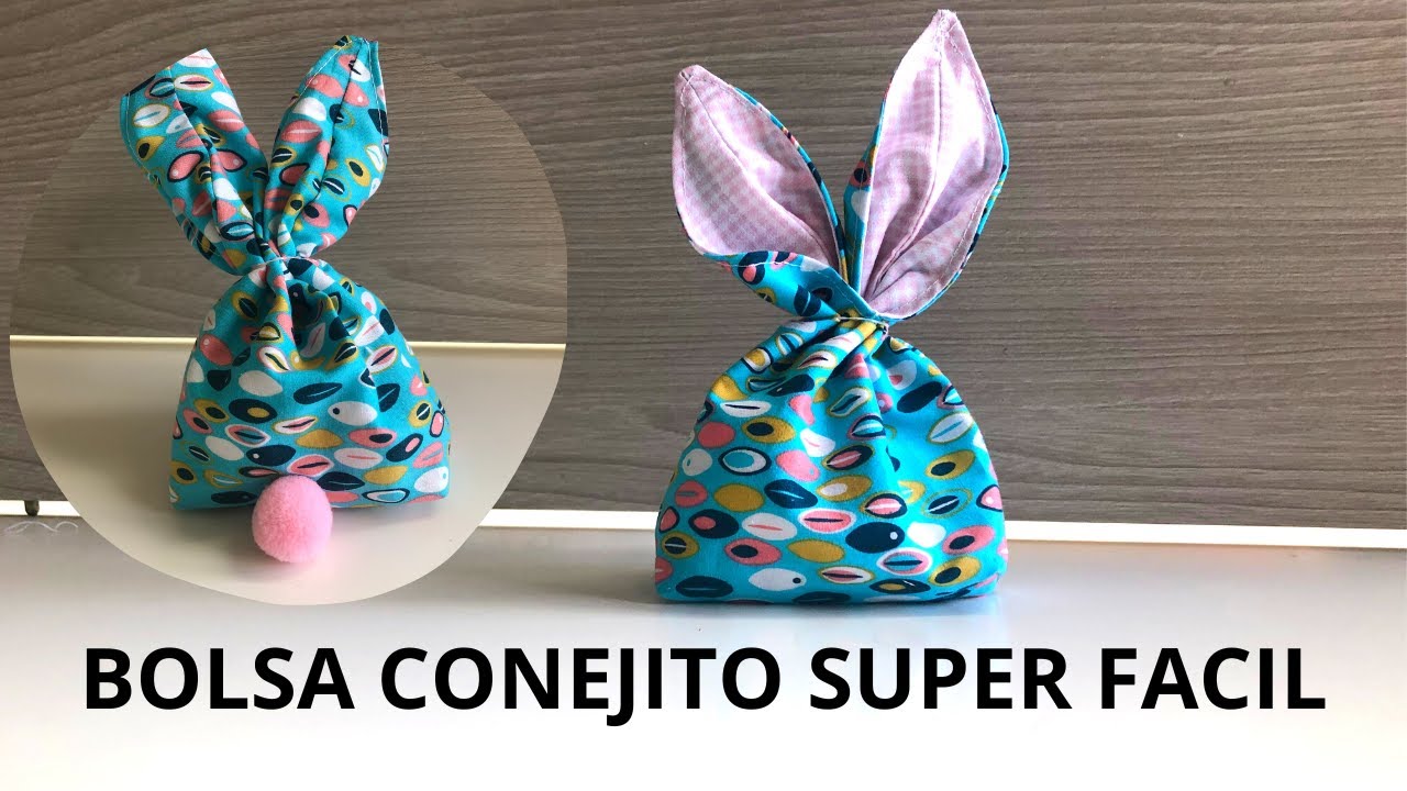 Bolsita de tela en forma de Conejito