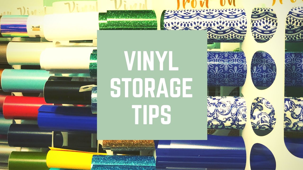 Vinyl Storage With IKEA Trash Bag Holders