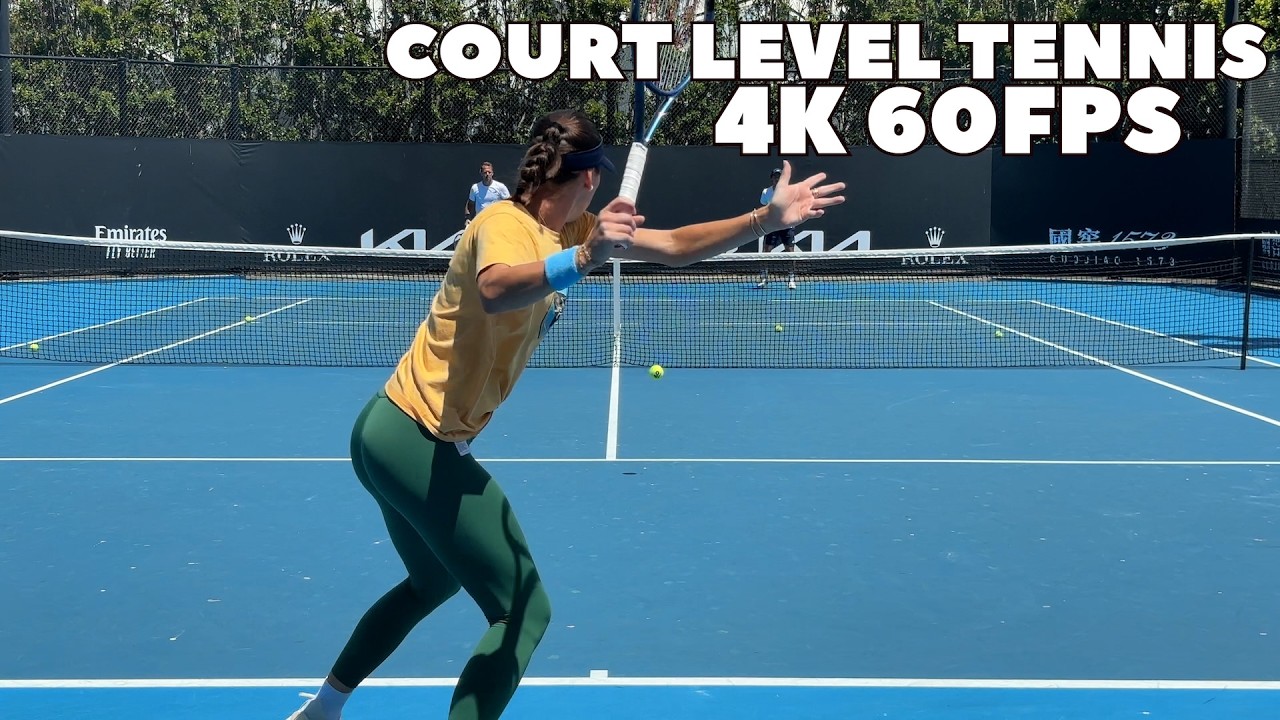 Ajla Tomljanović Ripping The ball In Practice | Court level 2024 (4K 60FPS_
