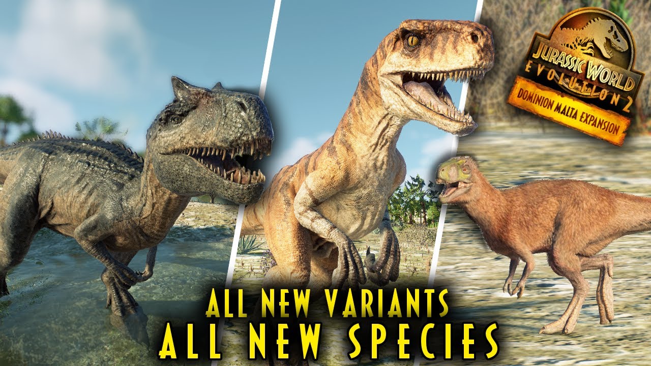 ALL NEW SPECIES & VARIANTS IN MALTA DLC FOR JURASSIC WORLD EVOLUTION 2!