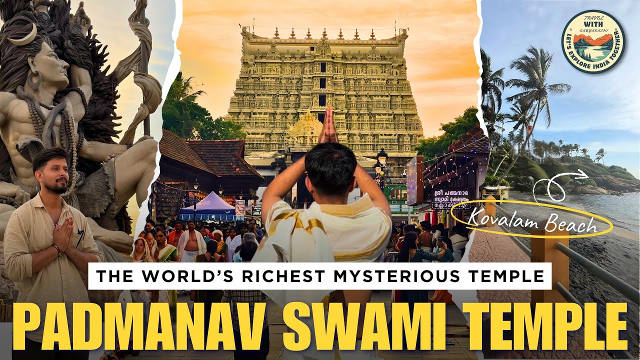 VLOG NO #03 || TRIVANDRUM,KERALA || PADMANAV SWAMY TEMPLE || AZHIMALA SHIV STATUE || KOVALAM BEACH||