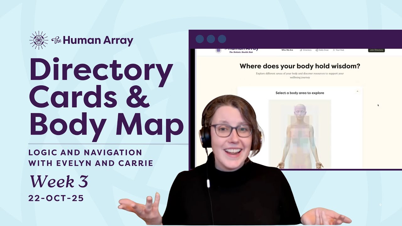 Holistic Health Hub Demo: Directory Card Types & Experimental Body Map Navigation (Week 3)